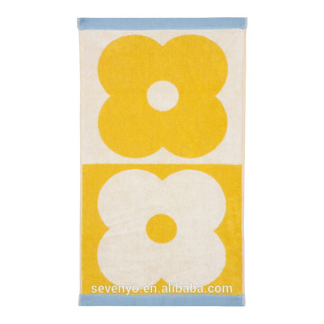 Toalla Spot Domino de flores - Amarillo - Toalla de mano, Toalla de baño Ht-062